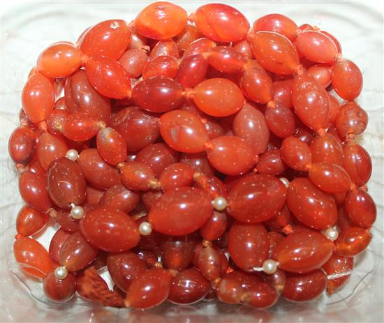 4 carnelian necklaces
